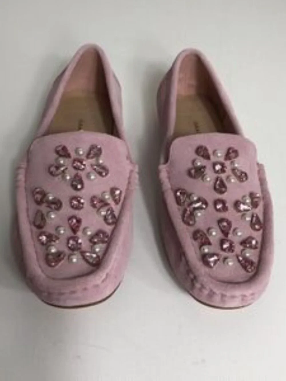 Isaac Mizrahi Suede Embellished Moccasins